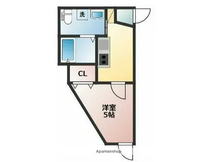 サニーベイ・ソレイユ(1K/3階)の間取り写真