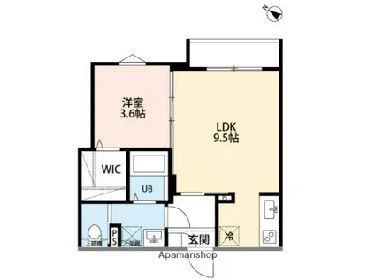 KAMAKURA HILLS(1LDK/3階)の間取り写真