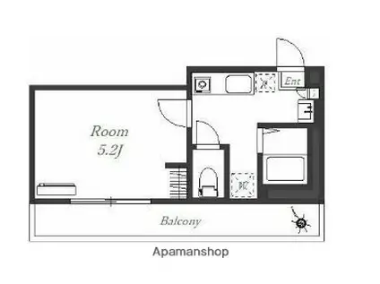 LINKS YOKOHAMA SASABORI(1K/3階)の間取り写真