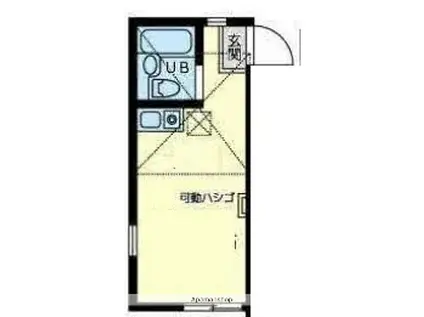 ユナイト阪東橋シドニーの杜(ワンルーム/1階)の間取り写真
