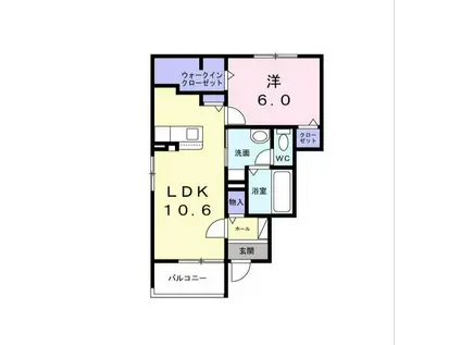 ノール・エトワール(1LDK/1階)の間取り写真