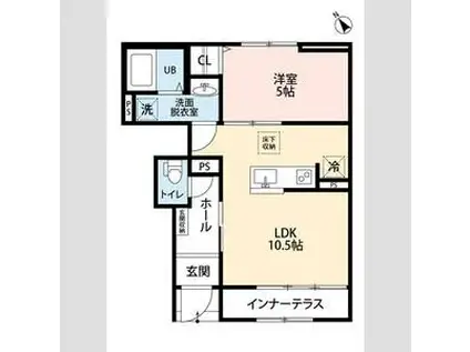 リーブルファイン相模原中央区中央(1LDK/1階)の間取り写真