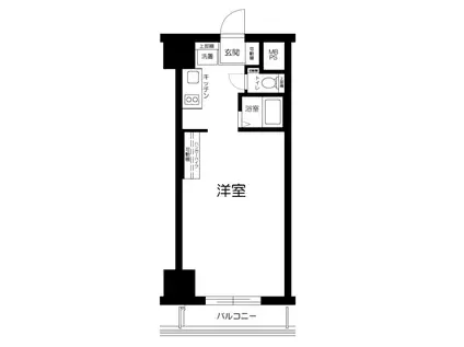 ダイアパレス鶴見第2(ワンルーム/1階)の間取り写真