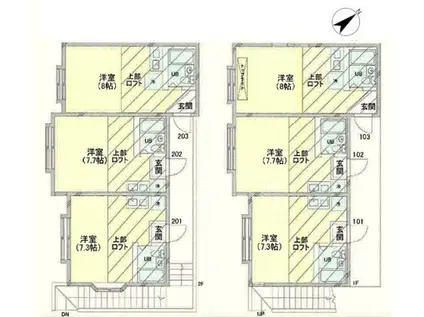 ジェンマーノ生麦(ワンルーム/2階)の間取り写真