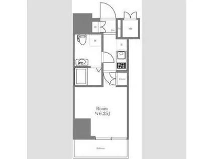 レガリス品川サウス(1K/5階)の間取り写真
