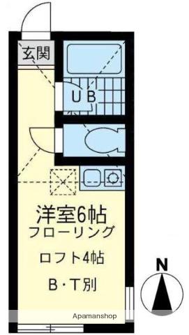 ユナイト殿町サンタクルース(ワンルーム/1階)の間取り写真