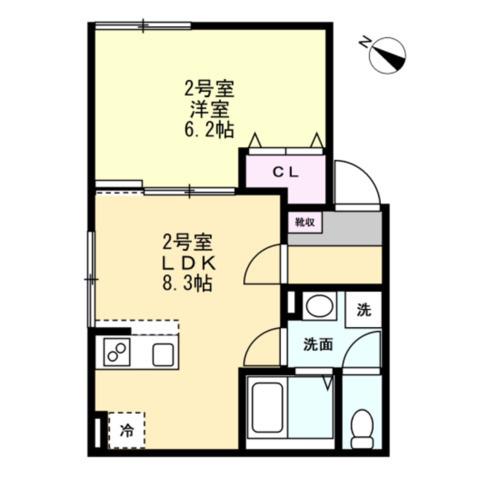 ベイルーム辻堂本宿(1LDK/1階)の間取り写真