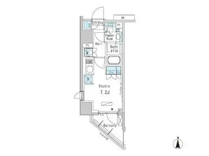 パークアクシス蒲田ステーションゲート(ワンルーム/6階)の間取り写真