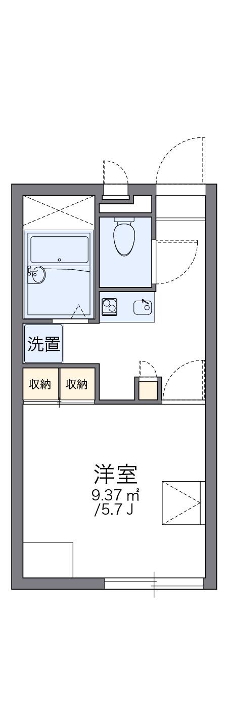 レオパレスシード(1K/2階)の間取り写真
