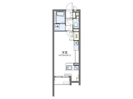レオネクストグランビュー清水山(ワンルーム/2階)の間取り写真
