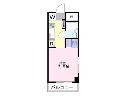 エルミタージュ(ワンルーム/1階)の間取り写真