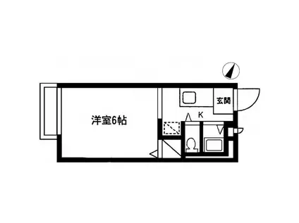 メゾンアリスト(ワンルーム/2階)の間取り写真