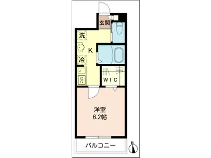 ミハス三ツ沢下町(1K/3階)の間取り写真