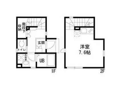 京浜急行電鉄本線 金沢文庫駅 徒歩9分 2階建 築11年(ワンルーム)の間取り写真