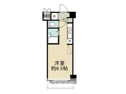 ラグゼナ本厚木(ワンルーム/3階)の間取り写真