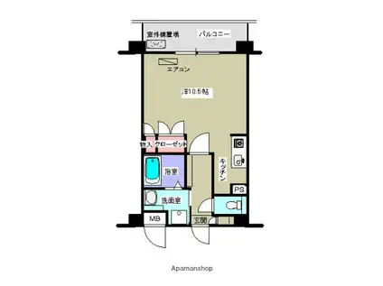 SD-5(1K/4階)の間取り写真