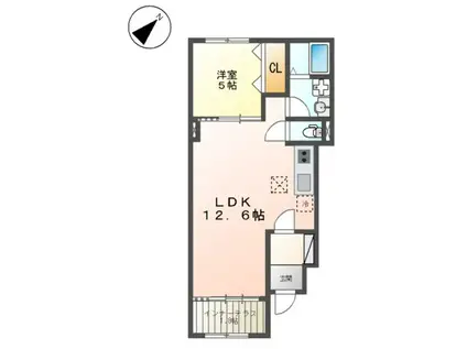 エクセレントY・K・Ⅱ(1LDK/1階)の間取り写真