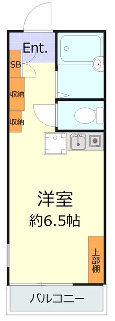 リリカル戸塚(ワンルーム/2階)の間取り写真