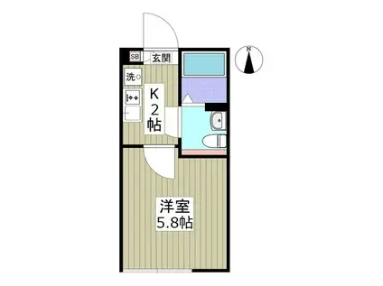 アザーレ・ターコイズ(1K/1階)の間取り写真