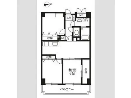久里浜3丁目共同(3DK/1階)の間取り写真