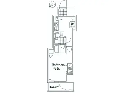 AZEST関内(1K/5階)の間取り写真