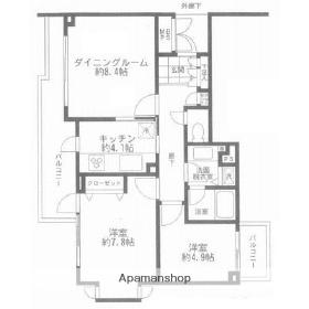 大井仙台坂パークハウス(3LDK/2階)の間取り写真