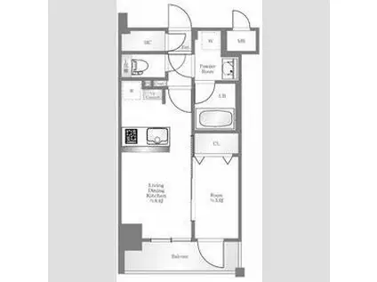 エステムプラザ横濱関内(1LDK/8階)の間取り写真