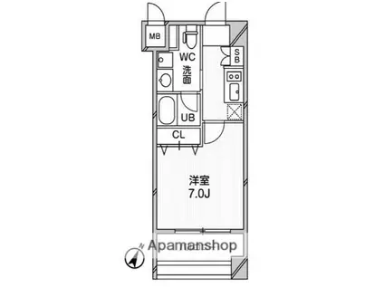 アーデン町田(1K/7階)の間取り写真