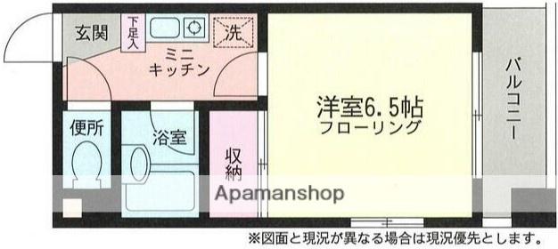 ラルーン茅ヶ崎(1K/2階)の間取り写真
