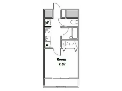 ラフィーヌ伊勢佐木町(1K/3階)の間取り写真
