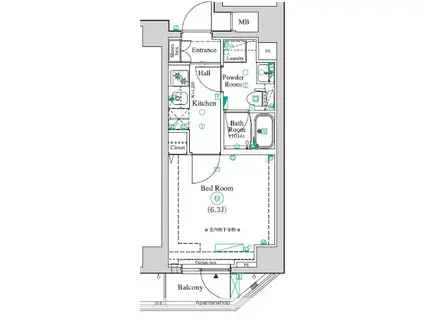 AZEST横濱関内(1K/4階)の間取り写真