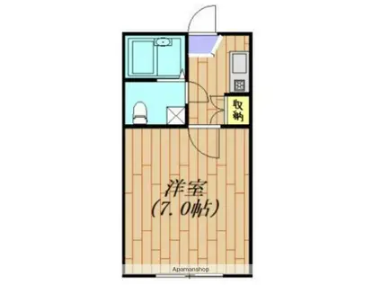 サンフラワ相原(1K/2階)の間取り写真