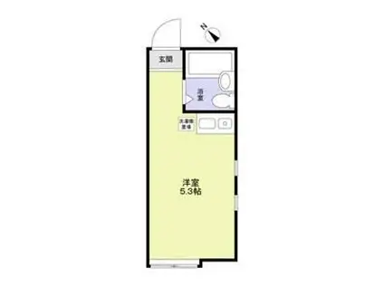 ユナイト横浜ポルトニョールの丘(ワンルーム/2階)の間取り写真