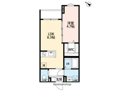 KAMAKURA HILLS(1LDK/2階)の間取り写真