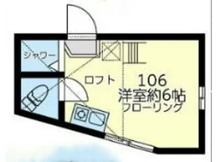 ユニテックホームズ(ワンルーム/1階)の間取り写真