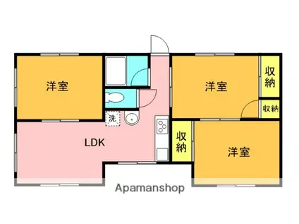 REDEAL厚木飯山1号棟(3LDK/1階)の間取り写真