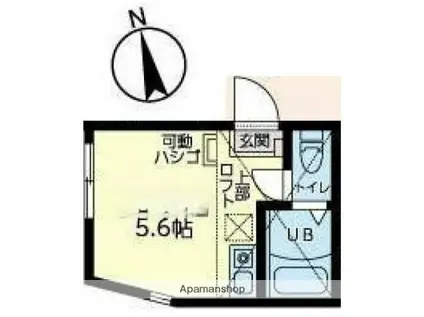 ユナイトNOBAアーレントの杜(ワンルーム/2階)の間取り写真