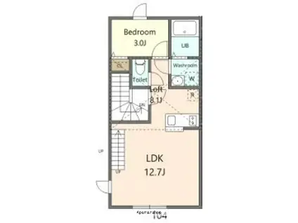 ココライフ鶴ヶ峰(1LDK/1階)の間取り写真