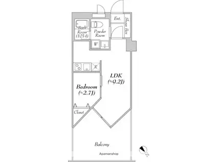 TRAVALORE淵野辺(1LDK/3階)の間取り写真