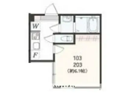 アザーレ・クオン東海大学前(1K/2階)の間取り写真
