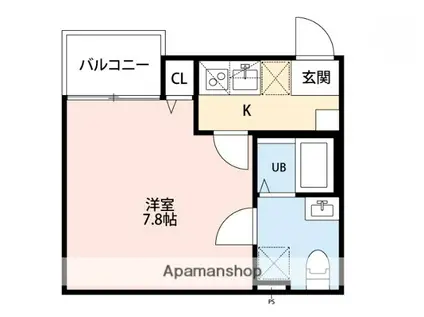 羽沢ヒルズ(1K/1階)の間取り写真