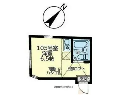 ユナイト黄金町ロザンナの杜(ワンルーム/1階)の間取り写真