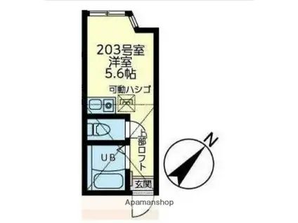 ユナイト黄金町ロザンナの杜(ワンルーム/2階)の間取り写真