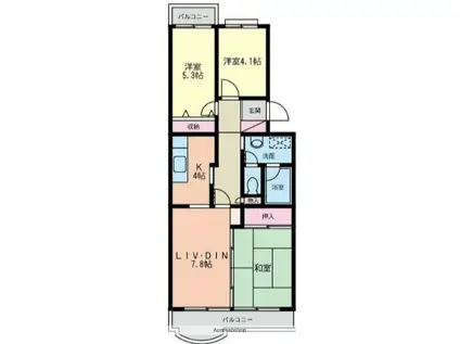 サウサリトファースト(3LDK/3階)の間取り写真