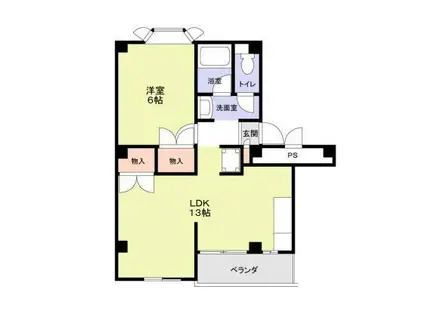 シェモア87(1LDK/1階)の間取り写真