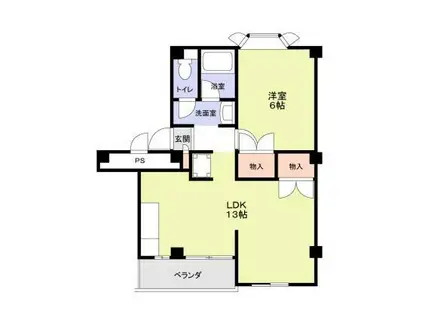 シェモア87(2DK/2階)の間取り写真