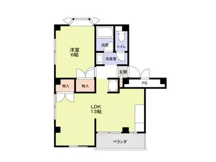シェモア87(1LDK/2階)の間取り写真