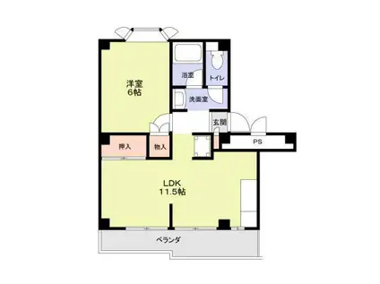 シェモア87(1LDK/3階)の間取り写真