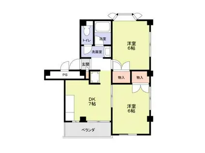 シェモア87(2DK/2階)の間取り写真