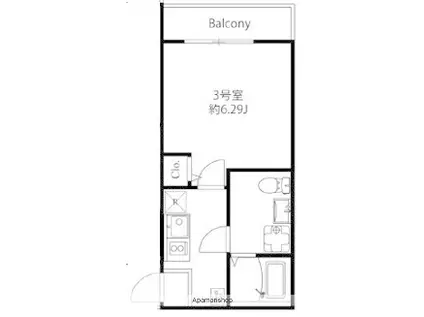 MODERN GLAD 保土ヶ谷(1K/2階)の間取り写真